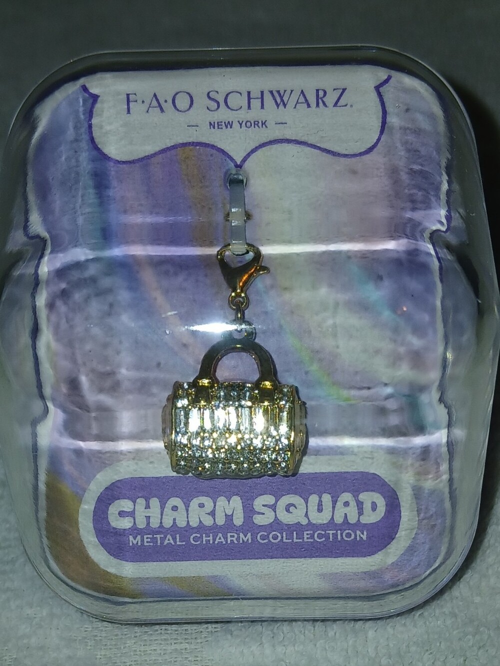 FAO SCHWARZ Charm Squad Sparkly Purse Charm with Gold Clasp